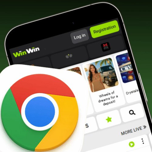 Visit the official WinWin website via a browser