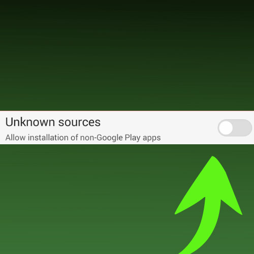 Allow installation from unknown sources
