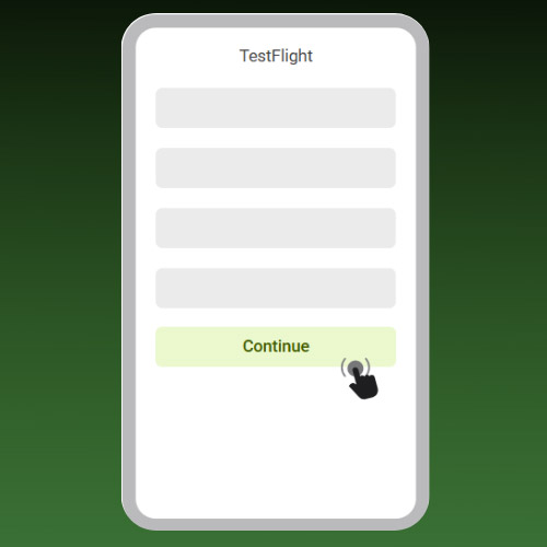In TestFlight, click "Continue"