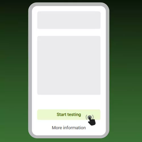 Tap "Start Testing"