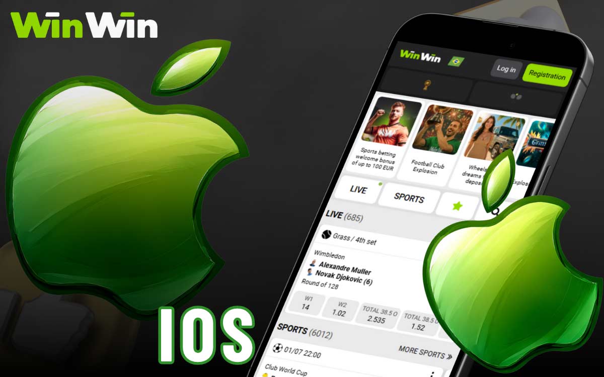The IOS version of the WinWin bet app